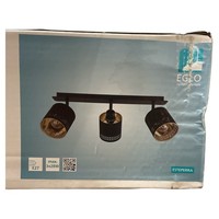 Eglo 3Er Spot Esteperra Schwarz-Gold 57,5 X 9 Cm E27 Deckenlampen &