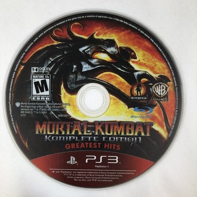 Mortal Kombat Komplete Edition Greatest Hits PS3 Video Game Fighting Multiplayer