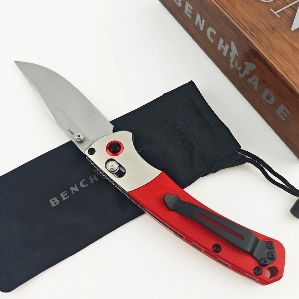 Benchmade 15085 Mini Curved River Red Handle CPM-S30V AXIS® Lock Pocketknife - Image 2 of 4