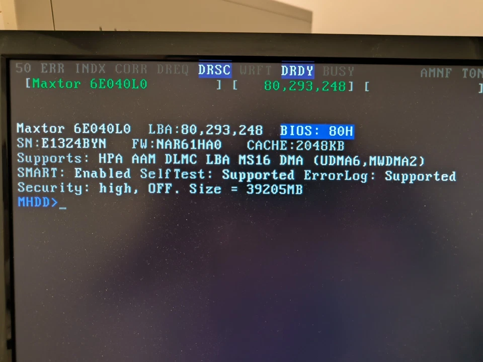 ⛁ HDD IDE Maxtor DiamondMax Plus 8 - 40GB  7200RPM - (MS-DOS, Win 3.1, Win9x) - Immagine 4 di 4