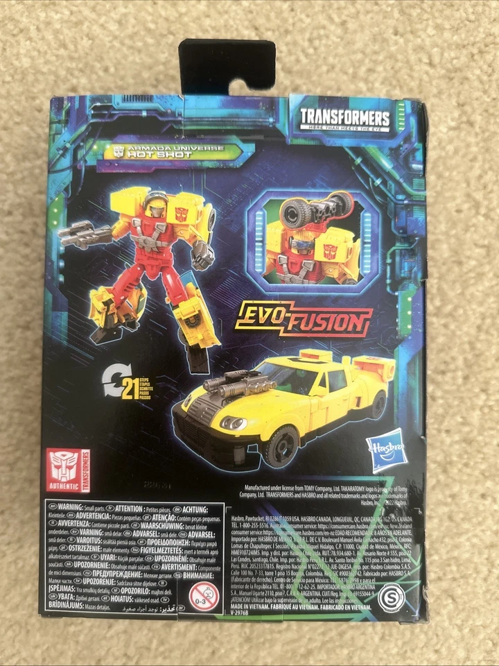 Transformers Legacy Armada Hot Shot Deluxe Class Autobot Action Figure 2022 New! - Image 3 of 3