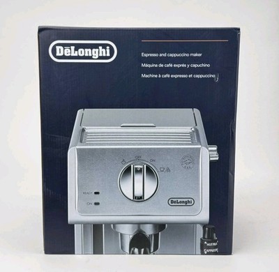DeLonghi 15 Bar Stainless Steel Espresso and Cappuccino Machine w/Frother NEW