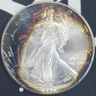 *TONING* 1990 American Silver Eagle - 1 oz .999 Fine Silver Coin