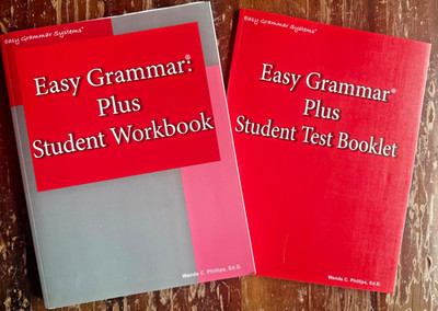 Easy Grammer Plus Student Workbook (Lessons& Practice) &Test Book Homeschooling