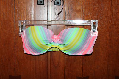 NWT Victoria Secret Multi Stripe Bandeau 32B S Knockout