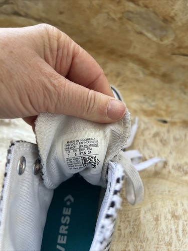 Converse Chuck Taylor White/Black Woven Mason Sneakers 562460F -Woman Size 7 - Picture 8 of 13