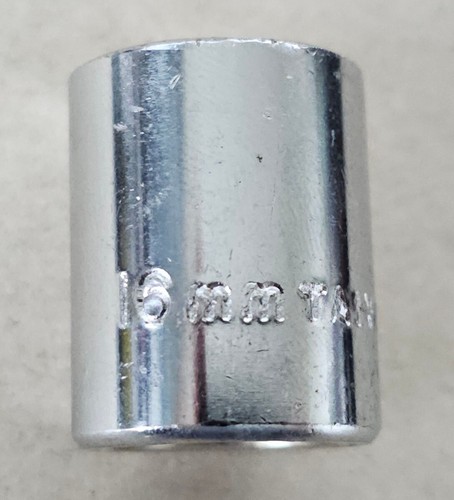 Adaptador de enchufe hexagonal vintage de 3/8" pulgadas de accionamiento cuadrado a 16 mm - Hecho en Taiwán - Imagen 3 de 7