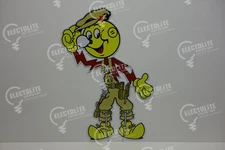 Reddy Kilowatt DIE CUT STEEL ENAMEL SOFT HAT LINEMAN TIPPING HAT 23" X 14 3/4"