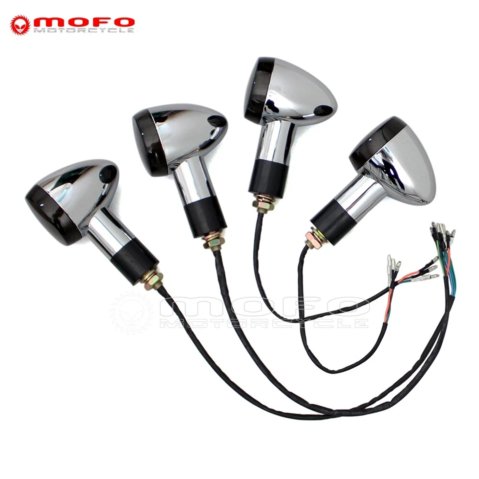 Motorcycle LED Turn Signal Light Tail Lamp For 10mm Honda Yamaha Suzuki Kawasaki - Image 4 of 4