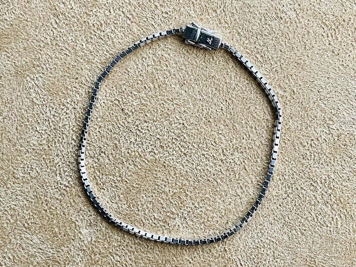 Tom Wood Large Square Bracelet-925 silver/rhodium plated 8.5-length