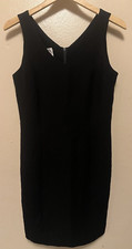 San Louis Paris Vintage Little Black Dress Sleeveless Sheath Lined Women's Sz 8