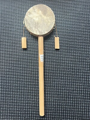 Vintage African Rattle Drum Double Sided Hand Percussion Rattle. Made ...