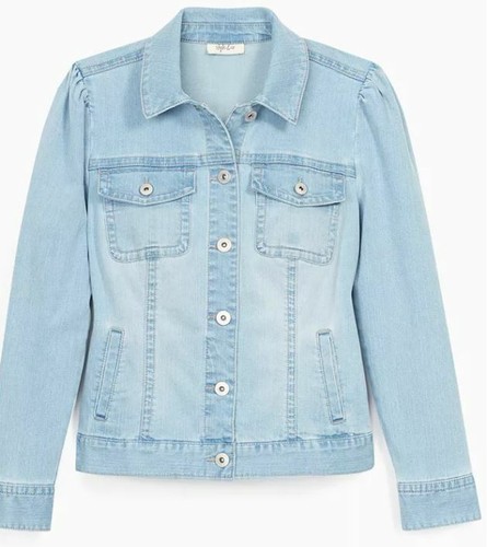Style \u0026 Co Puff-Sleeve Denim Jacket 