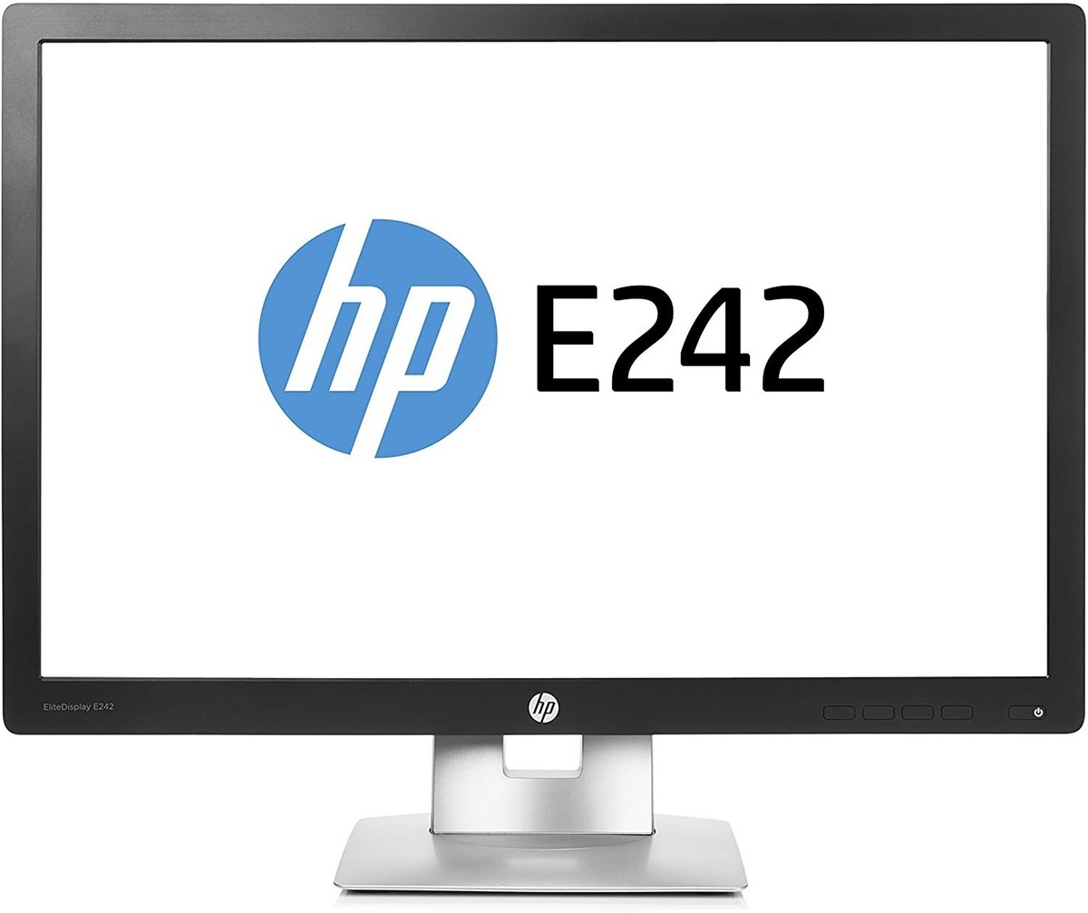 HP EliteDisplay E242 24” 1920x1200 IPS LED LCD Monitor HDMI DP 16