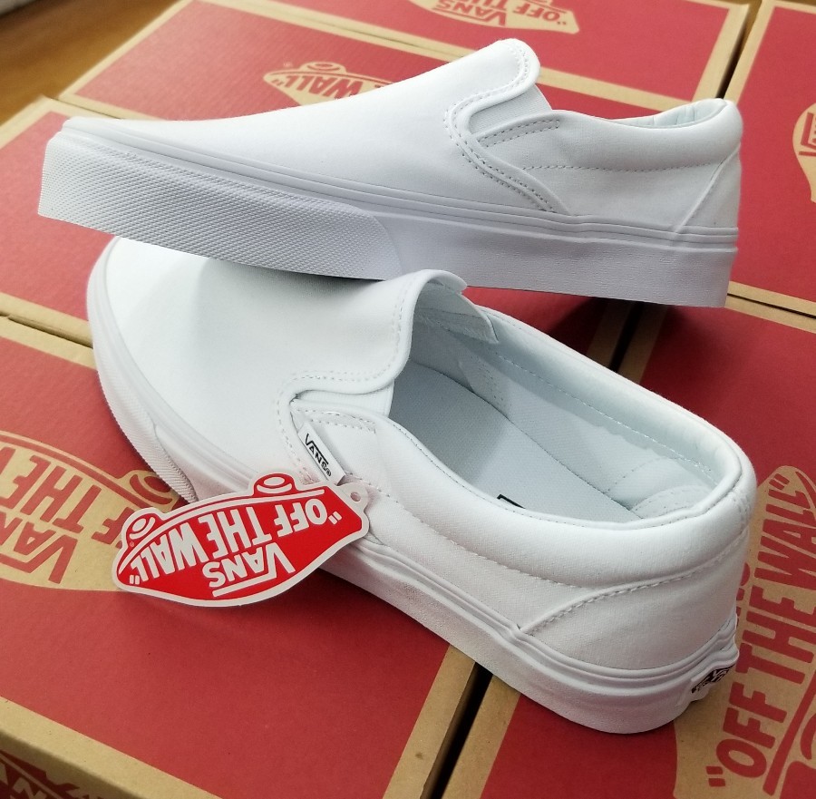 VANS CLASSIC SLIP-ON TRUE WHITE MEN VN000EYEW00 | eBay