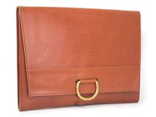 LOUIS VUITTON Jena Clutch Bag Brown Epi Leather Accessories Second Bag France