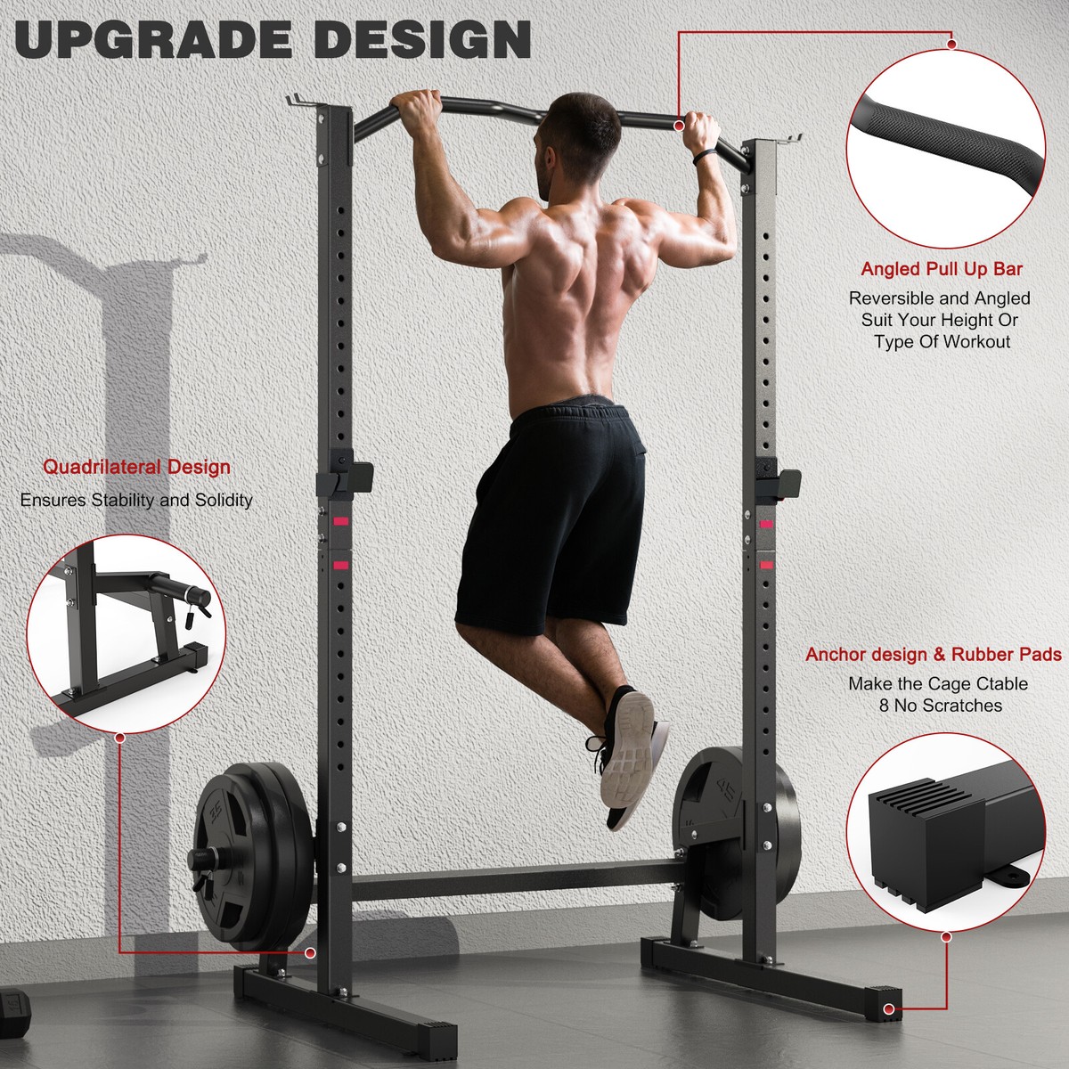 Adjustable Weight Bench With Squat Rack - Olympic Home Gym Setup - Pre-Owned In Good Condition - Jovego Brand 13 thumbnail image