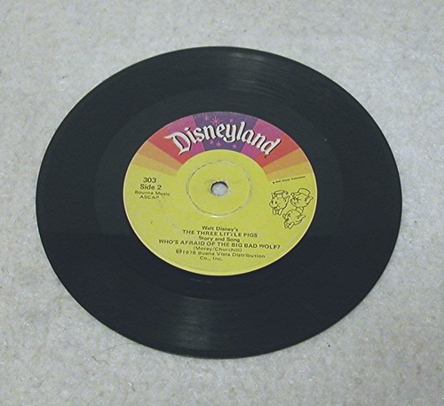 Disneyland Record Lbl - The Three Little Pigs 303 YellowRainbow Label 33 1/3 RPM - Picture 2 of 2