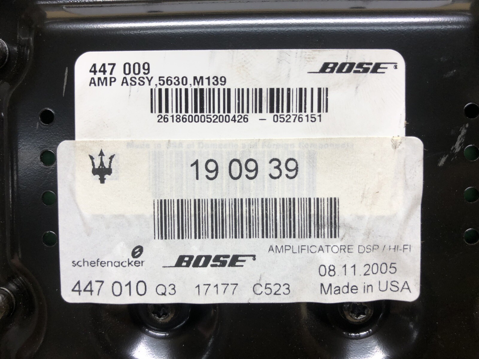 05 06 07 08 MASERATI QUATTROPORTE  M139 BOSE AMP AMPLIFIER OEM