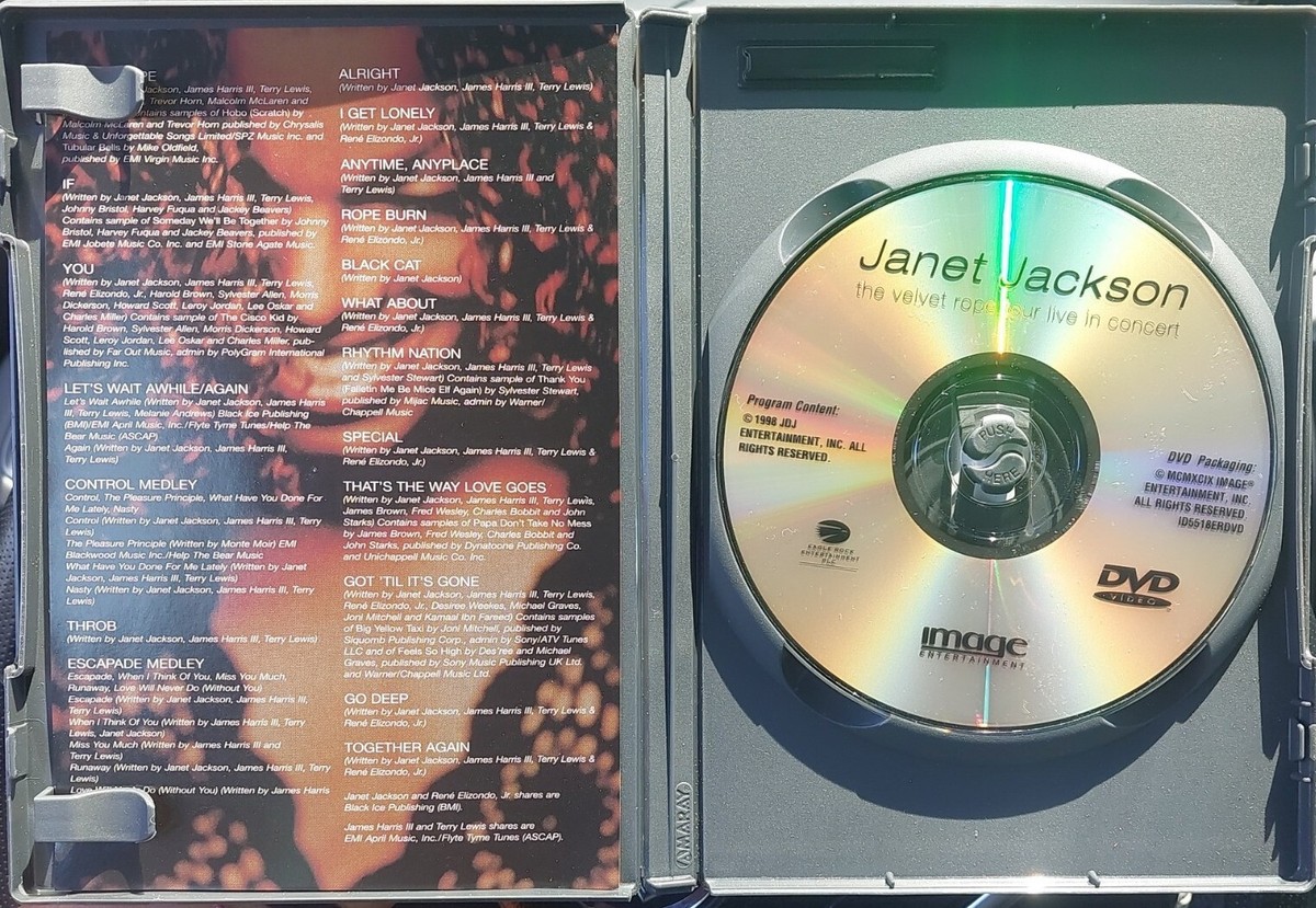 Janet Jackson - The Velvet Rope Tour: Live in Concert (DVD, 1999