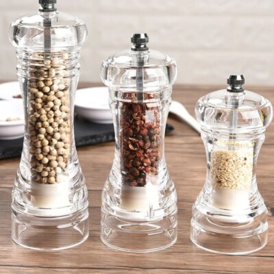 Gewürzmühle Salz & Pfeffermühle nachfüllbar manuelle Kräutermühle mit verstellbarem