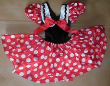 NWT MOUSE Girl DANCE COSTUME RED DOTTED w/under petticoat pageant minnie
