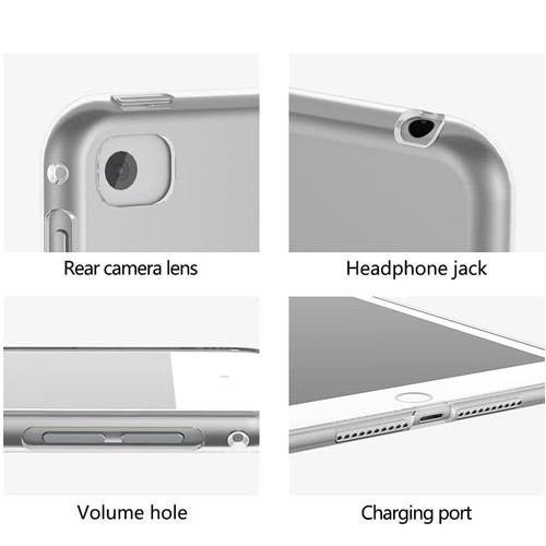 Clear Silicone TPU Case for iPad Pro Mini Air 9th 8th 7th 6th 5th 4th 3rd Gen - Picture 5 of 10