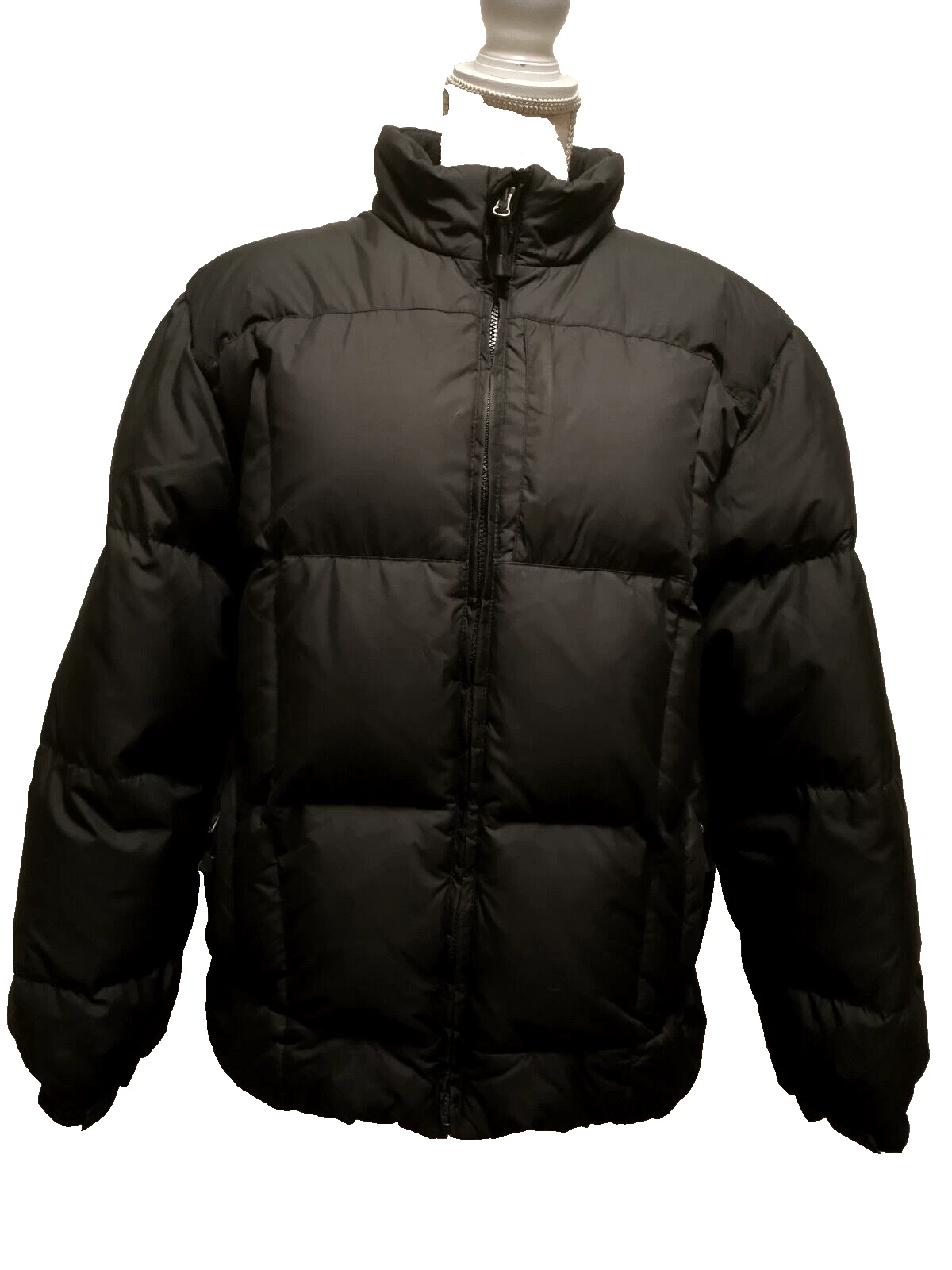 Eddie Bauer Men's Black Premium Goose Down Quilted Full Zip Puffer Jacket L