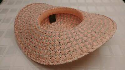 David & Young D&Y Summer Hat Wide Brim Straw Woven Beach 