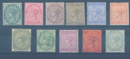 British INDIA 1882-1888 VICTORIA full MH / used set