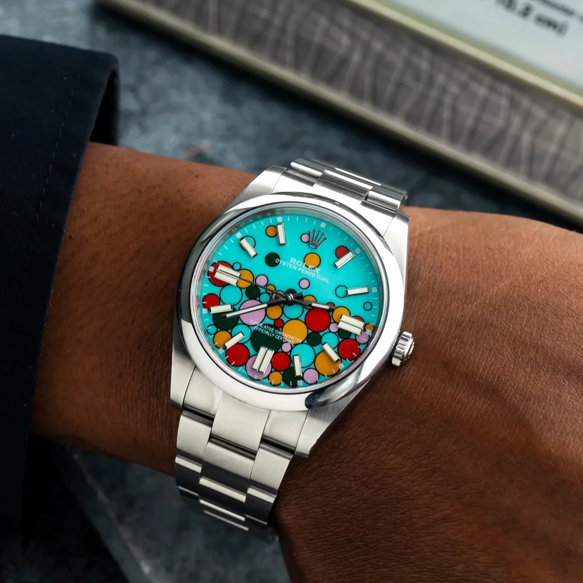 Rolex Oyster Perpetual 41mm 124300 w/ Custom Celebration Dial | eBay