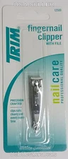 TRIM Fingernail Clipper with File ( #12500) Professional Nail Clipper NEW
