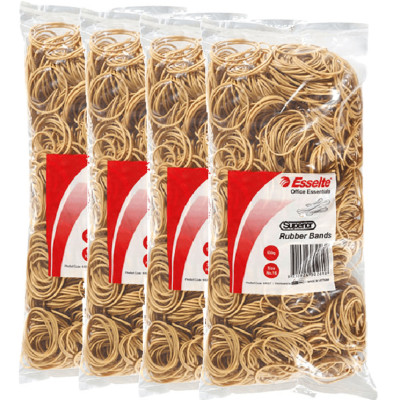 NEW 4 Pack Esselte Superior Rubber Bands Size No.16 500G Bags BULK