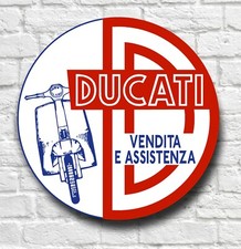 DUCATI ROLLER 2FT GROSS GARAGE SCHILD PLAKETTE MOTORRAD OLDTIMER ITALIEN MOTORRAD