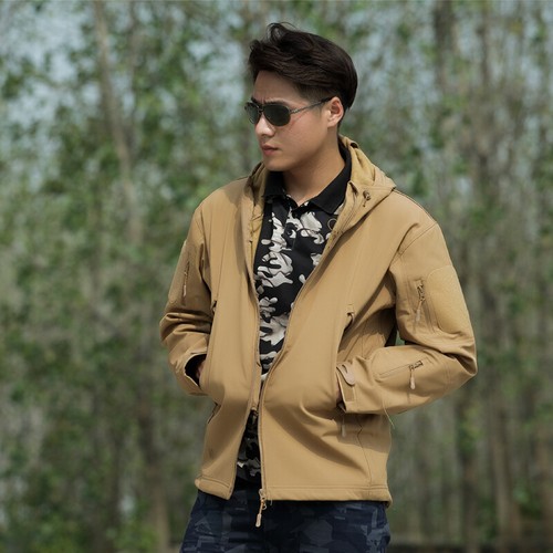 Lurker Shark Skin Softshell Mens Tactical Jacket Camouflage Waterproof Hood Coat - Picture 12 of 30