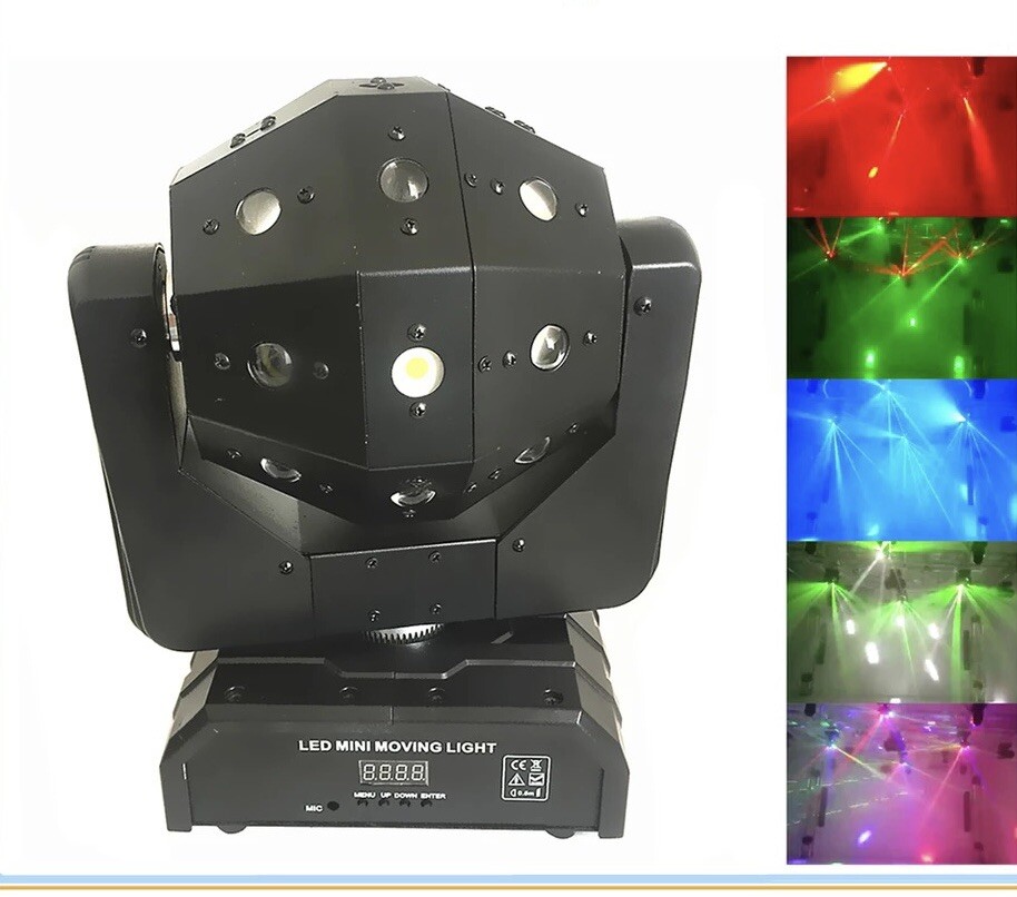 TESTA MOBILE Effetto Luce Professionale 120 W Dj Discoteca Strobo Fascio Laser