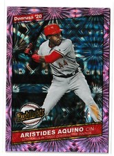 2020 Donruss Highlights Aristides Aquino Pink Fireworks