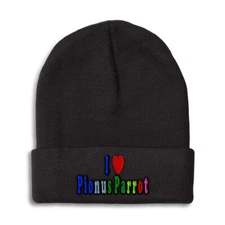 Beanies for Men I Love Pionus Parrot Winter Hats for Women Acrylic Skull Cap
