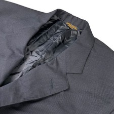 VTG Brooks Brothers Men's Brooksease Blazer Blue/Black Houndstooth   USA   42L