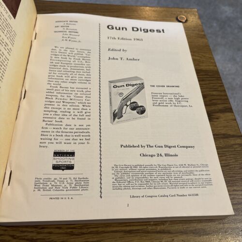 Gun Digest 1963 17th Anniversary Deluxe Edition, John T Amber - Picture 2 of 6
