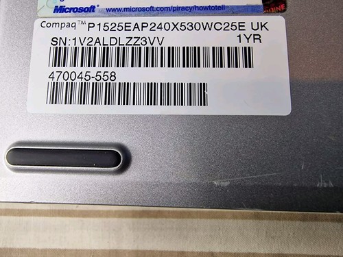 Vtg Compaq Presario 1500 Laptop 15" Silver Read Description - Picture 16 of 17