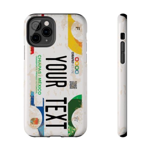 Custodia telefono resistente targa Chiapas con testo personalizzato | stile vintage - Foto 70 di 91