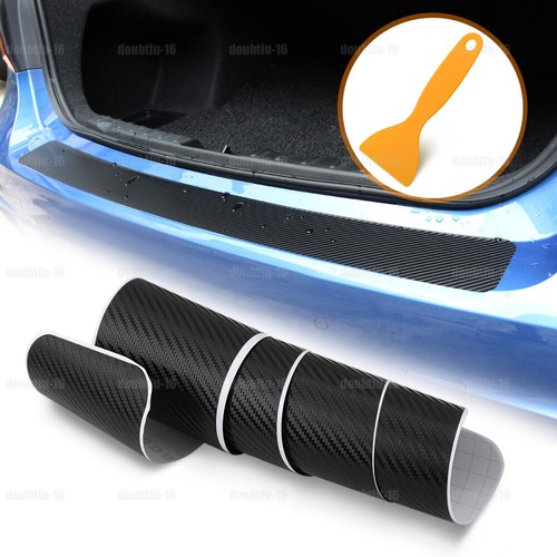 Carbon Fiber Car Rear Bumper Trunk Corner Trim Protector Sticker Car Accessories - Foto 11 di 12