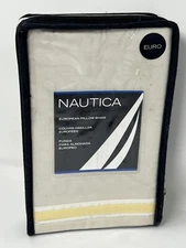 Nautica Euro Pillow Sham 100% cotton 26x26 Prospect Harbor Taupe