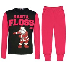 Filles Pyjama Garçon Santa Floss Rose Noël Trendy Pyjama Pyjamas Tenues