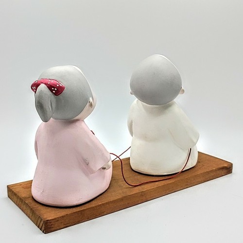 Vintage Japanese, Bisque Boy and Girl HAKATA Dolls 8" x 5" - Picture 7 of 7
