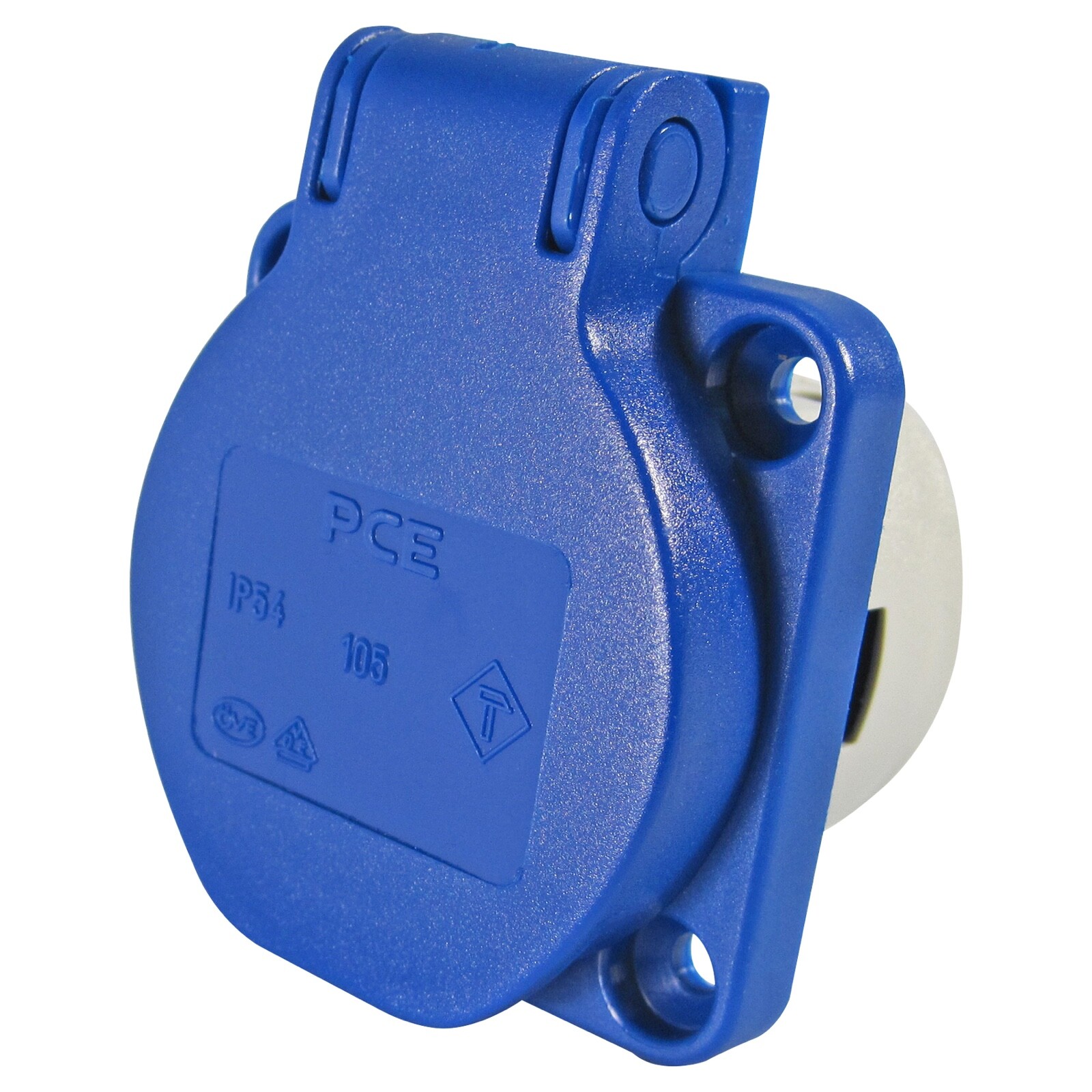 PCE Anbau Einbau Schuko Steckdose mit Klappdeckel, Steckdose 230V 16A IP54 NEU