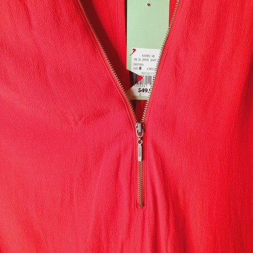 New KATIES Womens shift dress Size 8 red sleeveless knee length lightweight BNWT - Picture 7 of 15