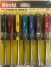 GREAT NECK METRIC PROFESSIONAL 7PC. NUT DRIVER SET - ND7CM
