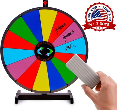 Rueda De La Fortuna De 24'' Para Premios Fiestas Juegos Rifas Y Mucho Mas NEW US